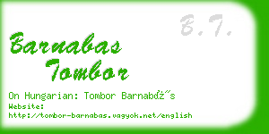 barnabas tombor business card